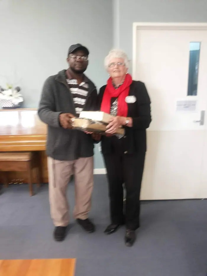 Acceptance of gift after a presentation in New Zealand